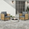 FIONECA 6-Piece Outdoor Brown PE Wicker Sofa Set with Grey Cushions, Sectional Patio Furniture for Backyard, Garden, Porch, Balcony - 4 of 4