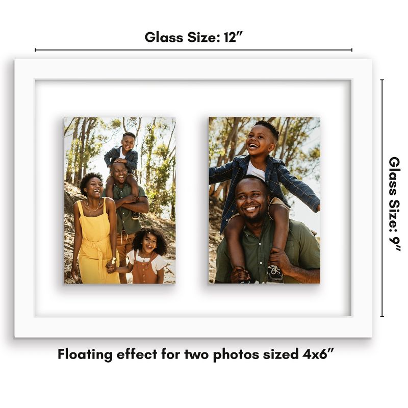 Americanflat Floating Collage Frame - Display Two Photos, 2 of 9
