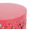 Modern Outdoor Metal End Table Large size-Christopher Knight Home - 4 of 4