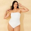 Women's High Leg Bandeau One Piece Swimsuit - Shade & Shore™ - 4 of 4