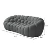 WJSHome Bubble Sofa,98.43'' Comfy Breathable Mesh Fabric Upholstered Curved Couch, 3D Honeycomb Shape Modern Couch for Living Room - 2 of 4
