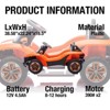 12V Ride on Car with Parental Remote Control, Electric Ride on Vehicle Toy for Kids, Toddler  Ride on Toy with LED Light & Music for Boys Girls - 4 of 4