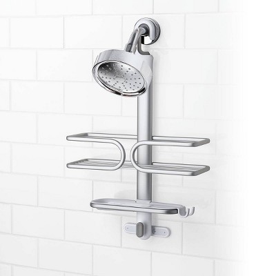 simplehuman Adjustable Shower Caddy, Stainless Steel and Anodized Aluminum