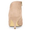 Allegra K Women's Pointed Toe Kitten Heel Cut-out Ankle Boots - 3 of 4