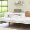 Costway 1/2 PCS 42" Toddler Foldable Bed Rail with Adjustable Safety Strap Bedrail Guard White - 4 of 4