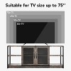 TV Stand, Entertainment Center with Storage Cabinet and Mesh Doors, TV Media Console Table - 2 of 4