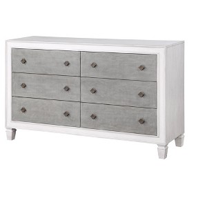 Katia Rustic Gray & Weathered White Finish Dresser - 1 of 1