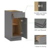 Kitchen Base Cabinet, Unassembled Cabinet with Adjustable Shelf without Top - 4 of 4