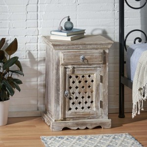 ORRD Wooden Nightstand with 1 Drawer and 1 Door, Bedside Table for Bedroom - 1 of 4