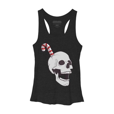 Women's Design By Humans Christmas skull By AllenStudio Racerback Tank Top