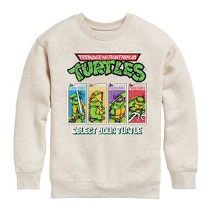 Boys' - Teenage Mutant Ninja Turtles - Select Your Turtle Video Game Graphic Long Sleeve Fleece Sweatshirt - 1 of 4