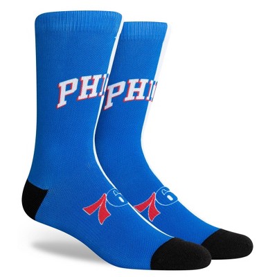NBA Philadelphia 76ers Split Crew Socks - L