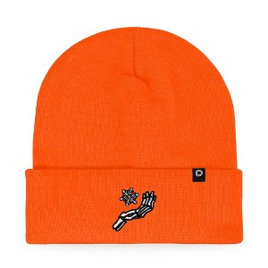 Dalix Chill Skeleton Hand Embroidered Beanie Snowflake Warm Winter Knit Hat for Men - 1 of 4