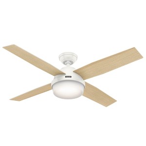 Hunter Fans 52" Dempsey Lighted Ceiling Fan Fresh White Finish - 1 of 4