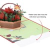 Unique Bargains Flower Basket Thickened Paper 3D Funny Birthday Cards for Best Friends Gift - 3 of 4