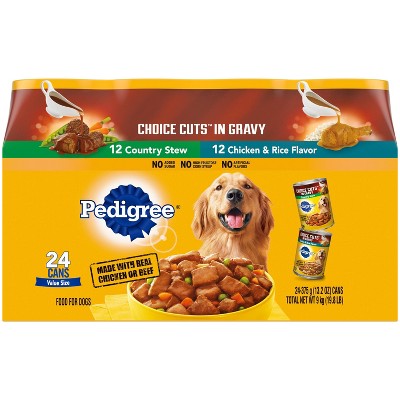 Pedigree Choice Cuts in Gravy Beef, Chicken & Rice Adult Wet Dog Food ...