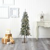 Nearly Natural 4.5-ft Flocked Washington Alpine Christmas Artificial Tree with 100 White Warm LED Lights and 285 Bendable Branches - 4 of 4