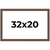 PosterPalooza | 32x20 Wide Barnwood Picture Frame, UV Acrylic, 6 Finishes - Grey, Brown, White, and Black - 2 of 4