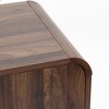 LuxenHome Mid-Century Walnut Finish 2-Door 1-Drawer TV Console, Engineered Wood Entertainment Stand with Storage Brown - 3 of 4