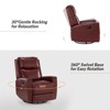 Set of 2 Hilario 30.31 Wide Genuine Leather Swivel Rocker Recliner| ART OF LIVING DESIGNS - 4 of 4