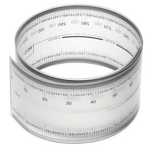 Unique Bargains PET Plastic Film Flexible Ruler with R Angle and Width Lines - 1 of 4