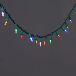 60ct LED Smooth Mini Christmas String Lights Multicolor with Green Wire - Wondershop™