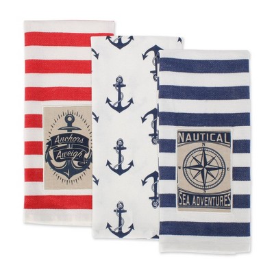 3pk Cotton Maritime Dishtowel Set - Design Imports