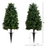 Nearly Natural 2.5-ft UV Resistant Artificial Boxwood Plant with Integrated Ground Stake (Indoor/Outdoor) - Set of 2 - 2 of 4