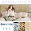 Bed Frame with Natural Rattan Headboard, Queen Size, 4 Storage Drawers, Wooden Slats, Boho-Style Cane Support, Metal Base - 3 of 4