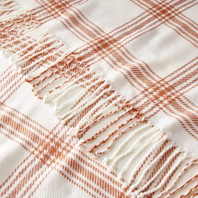 Plaid Woven Throw Blanket Blush/Cream - Hearth &#38; Hand&#8482; with Magnolia_2