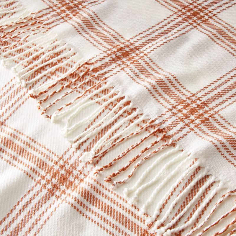Plaid Woven Throw Blanket Blush/Cream - Hearth &#38; Hand&#8482; with Magnolia, 4 of 5