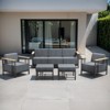 Belord Patio Furniture Set with 10" Extra Thick Cushion, 5PCS Outdoor Conversation Set with Patio Chair, Couch and Ottoman, Metal Patio Set for Porch - 3 of 4