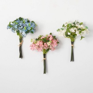 Sullivans Artificial Lilac Pastel Flowering Bushes Set of 3, 12"H Multicolored - 1 of 3