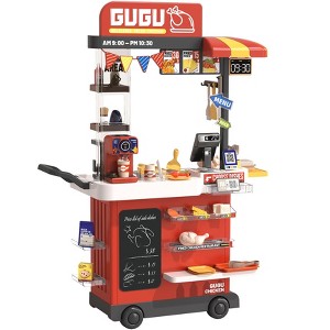 SUGIFT 82-Piece Play Kitchen for Toddlers, Interactive Kids' Playset with Realistic Design, Educational Features, and Fun for Ages 3 and Up - 1 of 4