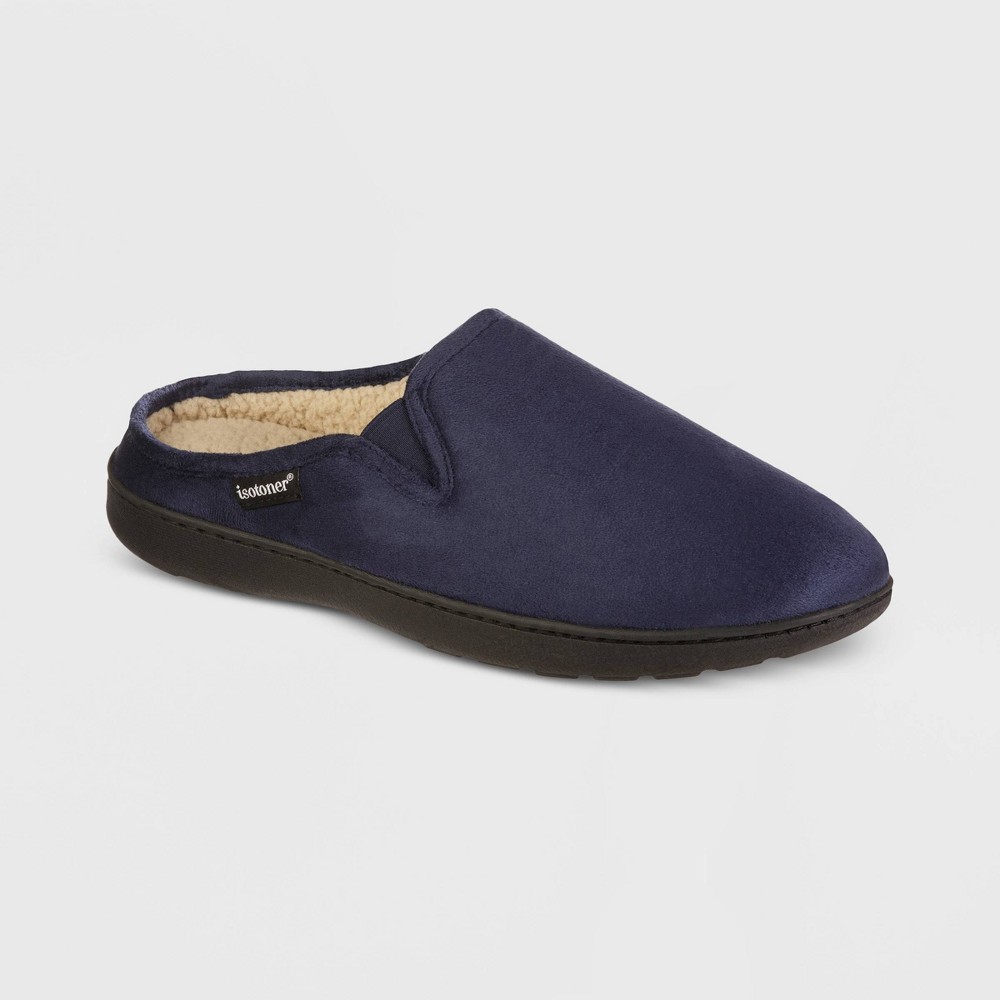 Isotoner Men's Recycled Vincent Hoodback Slippers - Navy Blue M