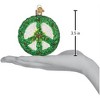 Old World Christmas Blown Glass Ornament for Christmas Tree, Holly Peace Symbol (with OWC Gift Box) - 4 of 4