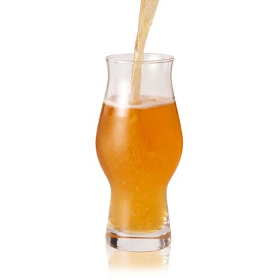 True Clear Glass IPA Beer Pint Glasses Set of 4