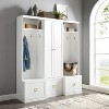 3pc Harper Entryway Pantry Closet & 2 Hall Trees Set White - Crosley ...