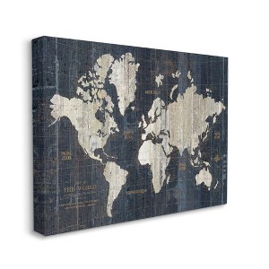 Stupell Industries Distressed Antique World Map Rustic Aesthetic - 1 of 4
