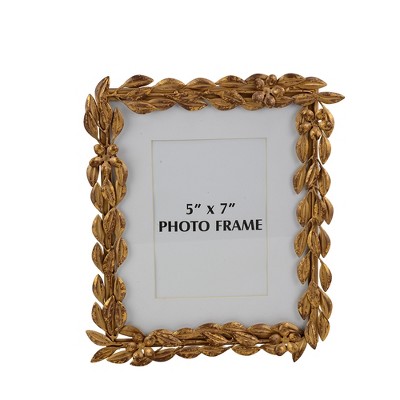 5" x 7" Brass Flower And Leaf Wall Sculpture Light Gold - Opalhouse™