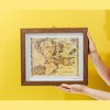 Silver Buffalo The Lord Of The Rings Middle-Earth Map Framed Canvas Wall Art | 14 x 12 Inches - 3 of 4