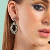 SOHI Women's Green Wreath Drop Earrings - 3 of 3