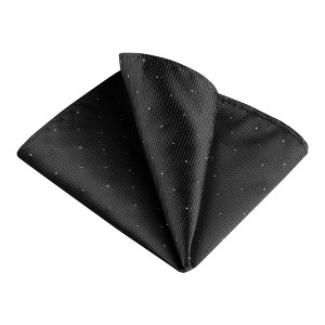 Allegra K Men's Pocket Squares Classic Polka Dots Solid Color for Wedding Business - 1 of 4