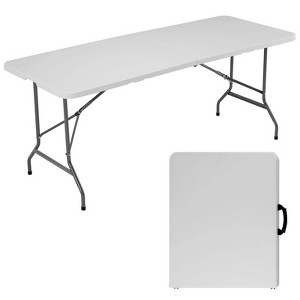 Folding Table Outdoor Indoor Heavy Duty Portable Table with Carrying Handle for Camping Picnic Party - 1 of 4