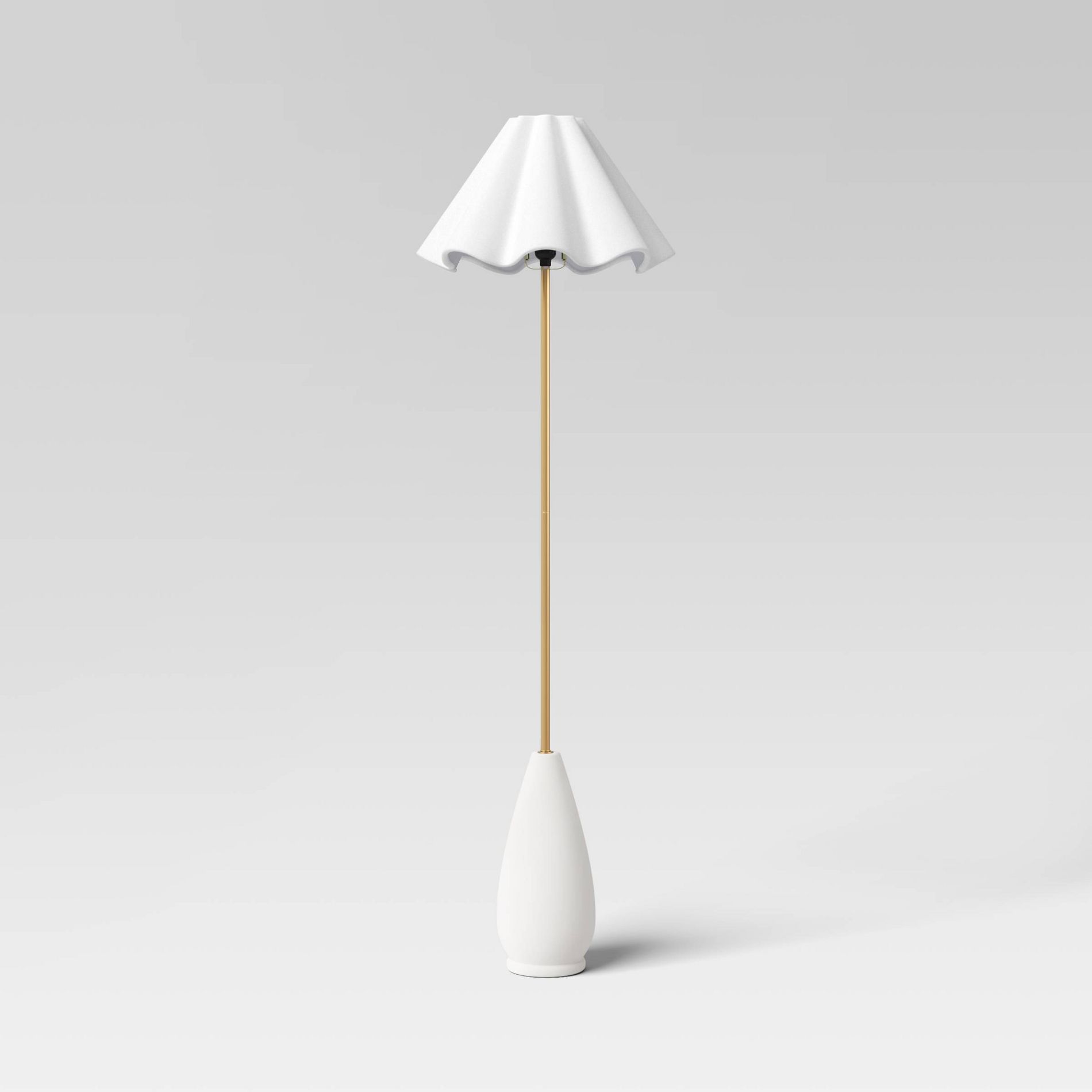 Wavy Shade Collection Ceramic Floor Lamp White - Threshold™