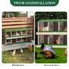 Rolling Chicken Nest Box - 6/8/10 Compartment Laying Box w/Egg Collector for Hens - 4 of 4