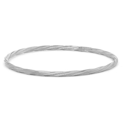 Tiara Sterling Silver High Polish Twisted Bangle