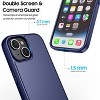 Reiko 2-in-1 Skin Touch PC TPU Blue Protected Mobile Phone Case for iPhone 15 - 2 of 4