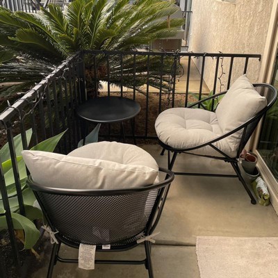 3pk Metal Mesh Patio Small Space Chair And Accent Table Set Fade resistant Room Essentials Target