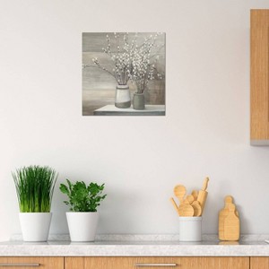 iCanvas Willow Still Life Gray Pots Crop by Julia Purinton Canvas Print Wall Art - 1 of 3